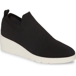 New Steven By Steve Madden Black Knit Wedge Sneaker Size 11